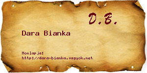 Dara Bianka névjegykártya