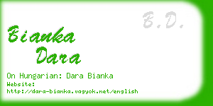 bianka dara business card